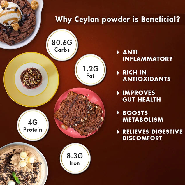 Ceylon Cinnamon Powder - Great Source Of Manganese, Anti-Bacterial In Nature, Rich In Vitamin K & Rich In Antioxidants - Sorich Organics - 200gm