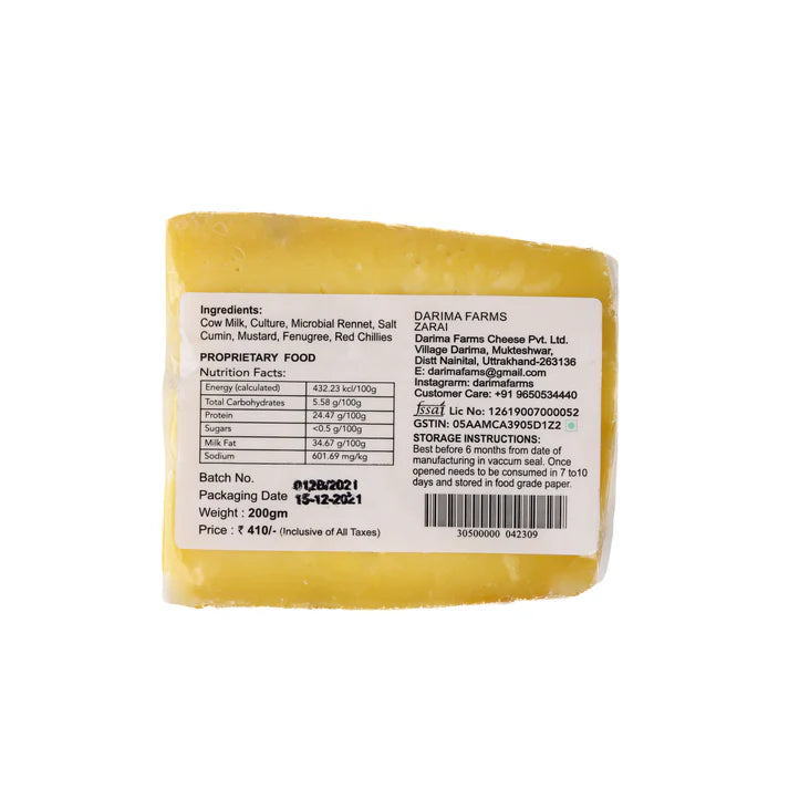 Zarai Cheese - Pasteurized - Darima - 200gm