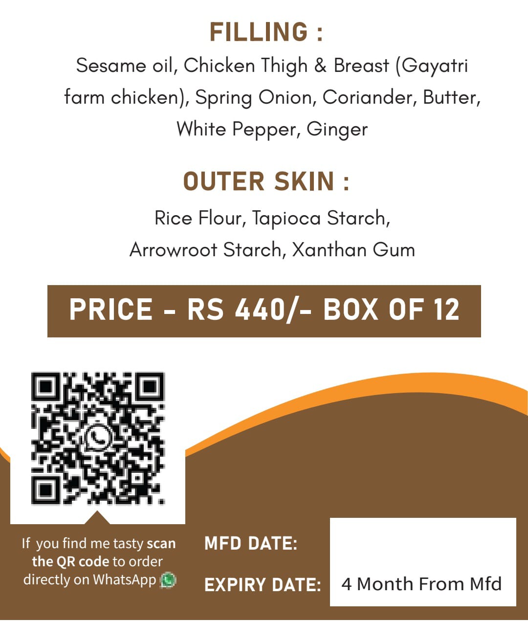 Momos | Chicken Momos - Gluten Free, No Refined Flour, No Preservatives & No Flavour Enhancers – Nature’s Soul – Box of 12