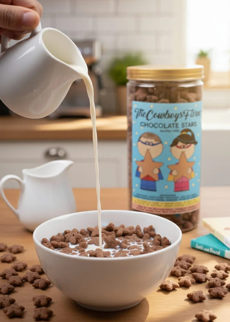 Chocolate Millet Stars - Gluten Free, No Palm Oil, No Wheat, No Maida, No Added Preservatives - The Cow Boys Farm – 200gm
