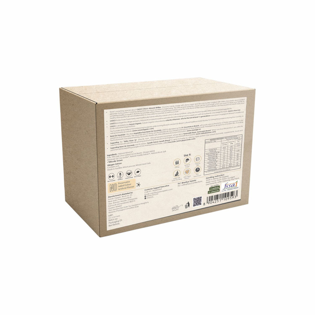 Choco Almond Brittle | Almond Caramel & Choco – Made With Ethical & Natural Ingredients – No Color, Artificial Flavor & No Added Preservatives – Sose – 90gm