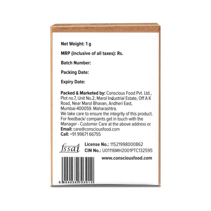 Saffron | Handpicked From Kashmir Valley - Organic - Conscious Food - 1gm