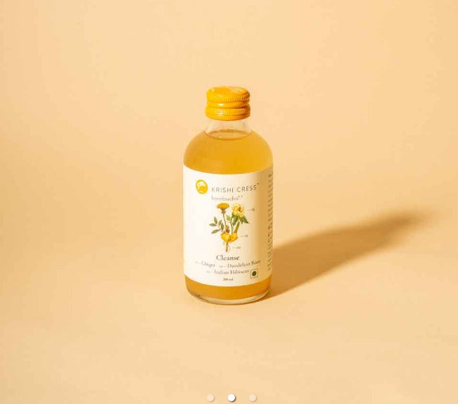 Kombucha Cleanse Ginger Okra & Dandelion Root – Krishi Cress – 200ml
