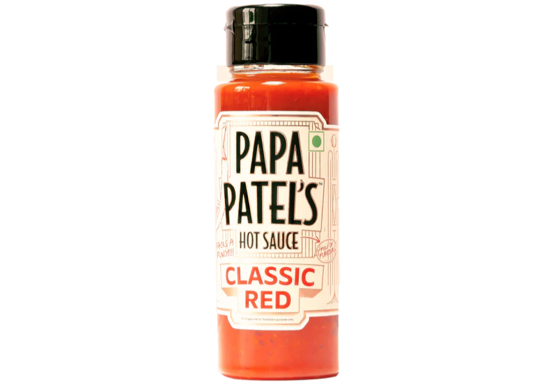 Hot Sauce | Classic Red Hot Sauce - No Added Flavours, Colours & Preservatives Free - Papa Patel - 250gm