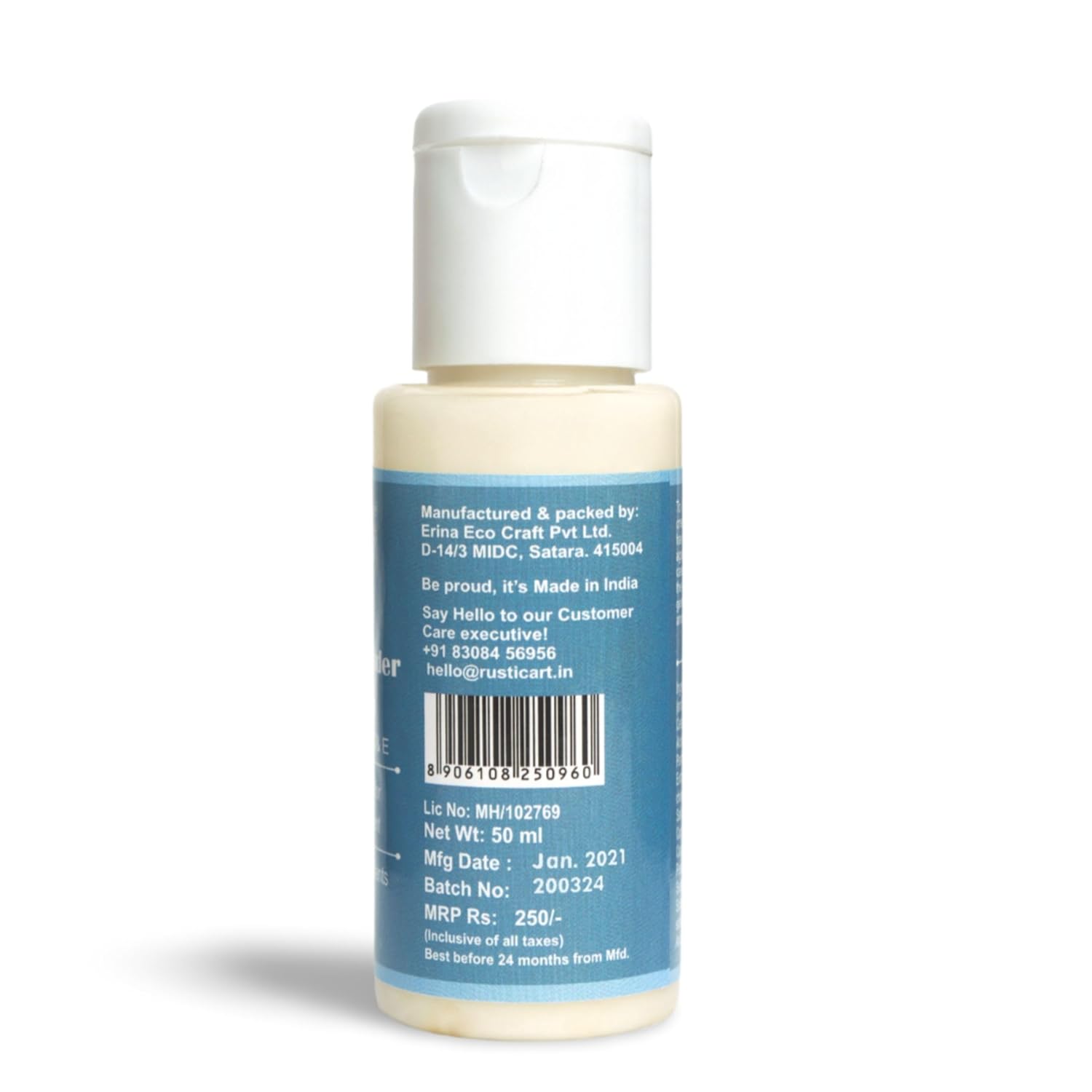 Hair Cream | Coconut Coriander Hair Cream (With Vitamin C & E) - Leave On Hair Cream For Soft Hand & Nourishment - Rustic Art - 50ml