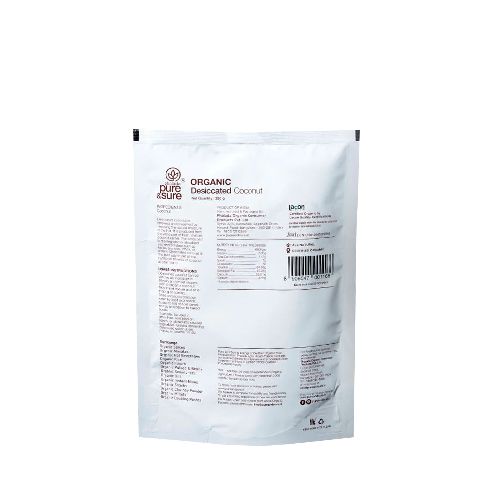 Coconut Powder | Desiccated Coconut Powder - Pure and Sure - 250gm