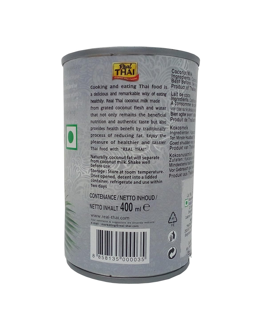 Coconut Milk | Lite – Light - Real Thai – 400ml