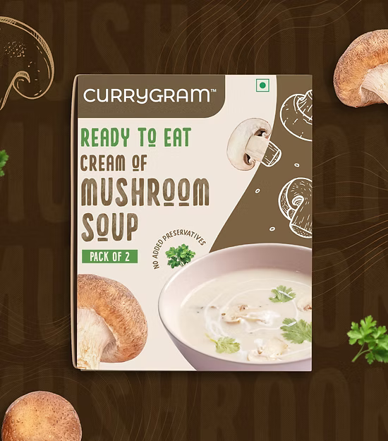Soup | Cream of Mushroom Soup – No Additives & Preservatives – Currygram – 300gm