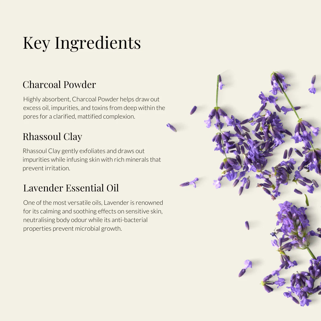 Deodorant | Kashmiri Lavender Deodorant – Vegan, No Artificial Fragrances, Paraben Free & No Added Preservatives – The Bare Bar – 60gm