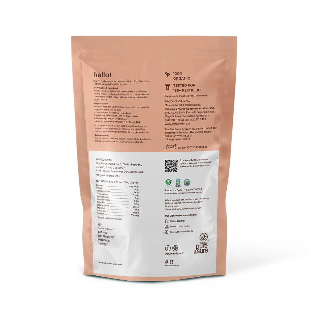 Chakli | Peri Peri Chakli – Organic - Indian - Pure And Sure – 150gm