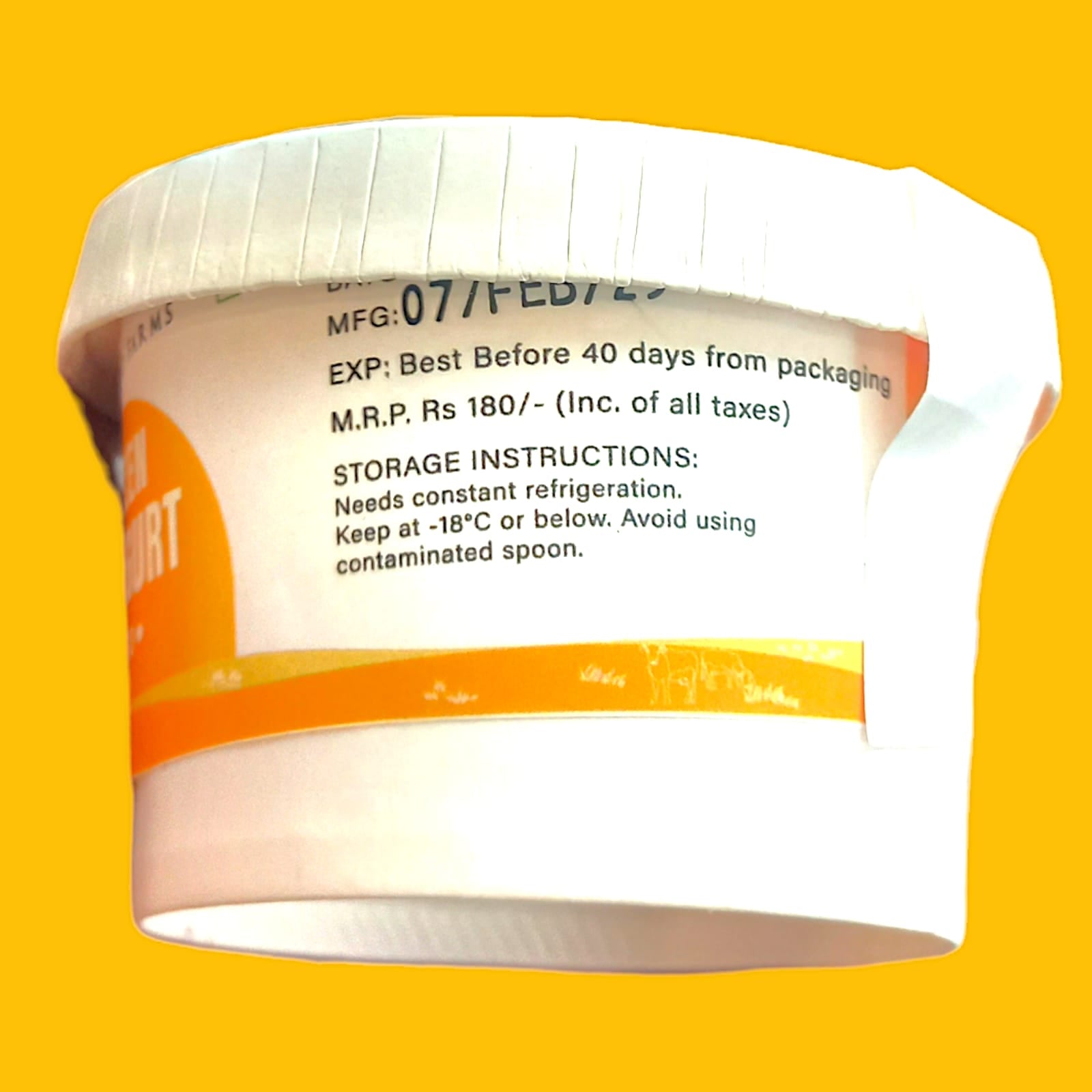 Yogurt | Frozen A2 Milk Yogurt (Mango) – Made With A2 Cow Milk – No Added Preservatives & No Artificial Flavour Or Colours – Highland Farms – 120gm