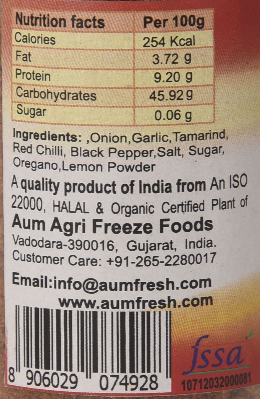 Peri Peri Seasoning - Aum Fresh - 30gm