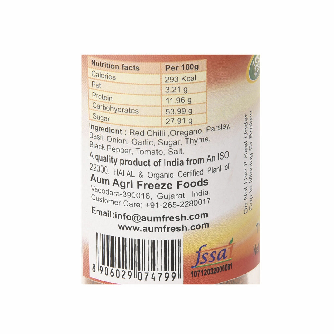 Pasta Seasoning - Aum Fresh - 25gm