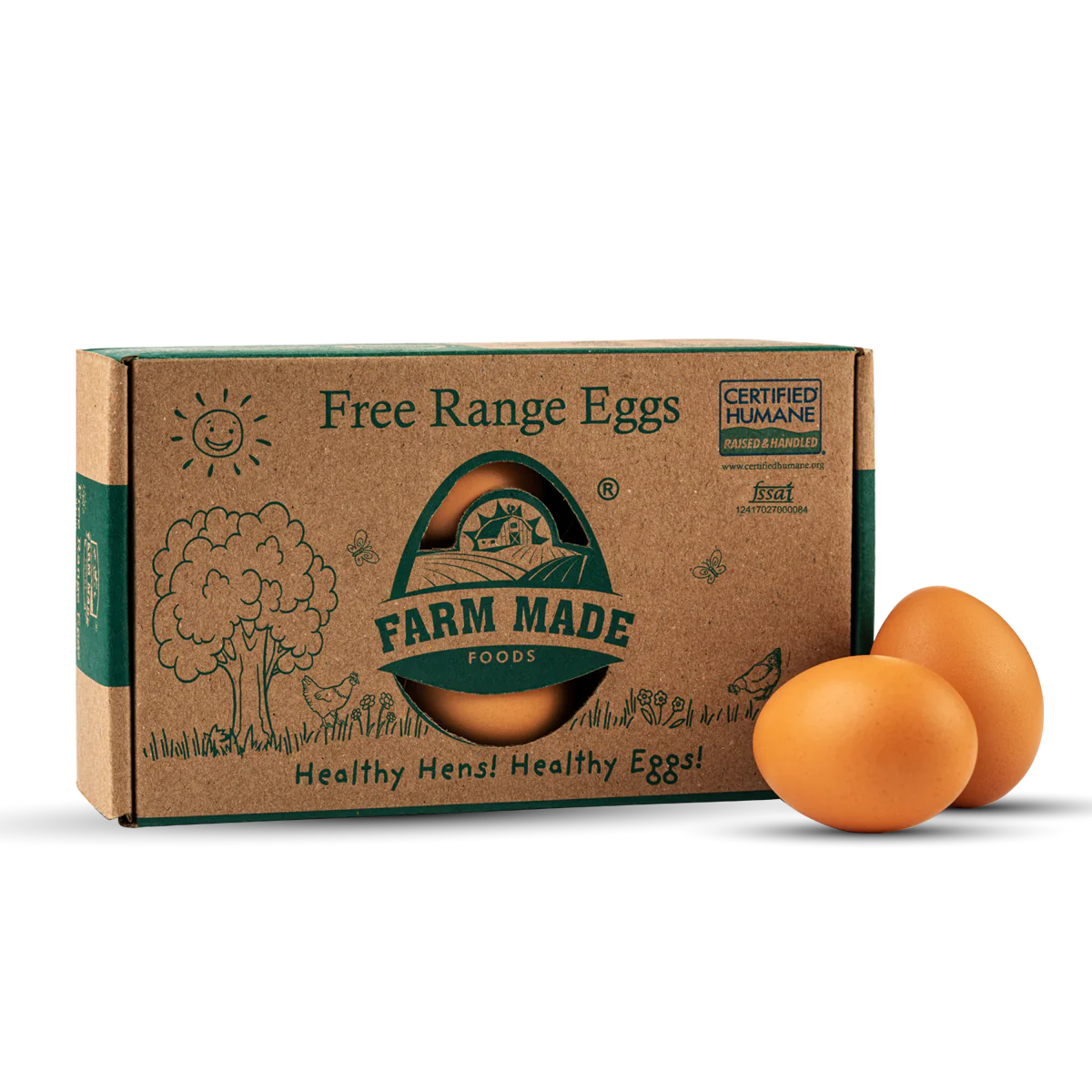 Eggs | Free Range Eggs – No Antibiotics & Hormone Free – Farm Made – 6Pieces