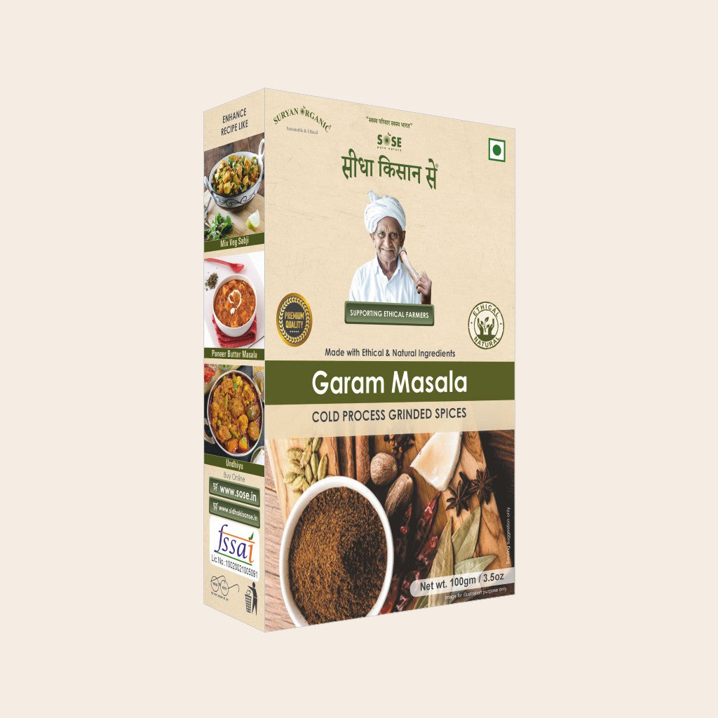 Masala | Garam Masala (Made With Ethical Ingredients) – Cold Pressed Grinded Spices – No Added Preservatives & Chemical Free – SOSE – 100gm