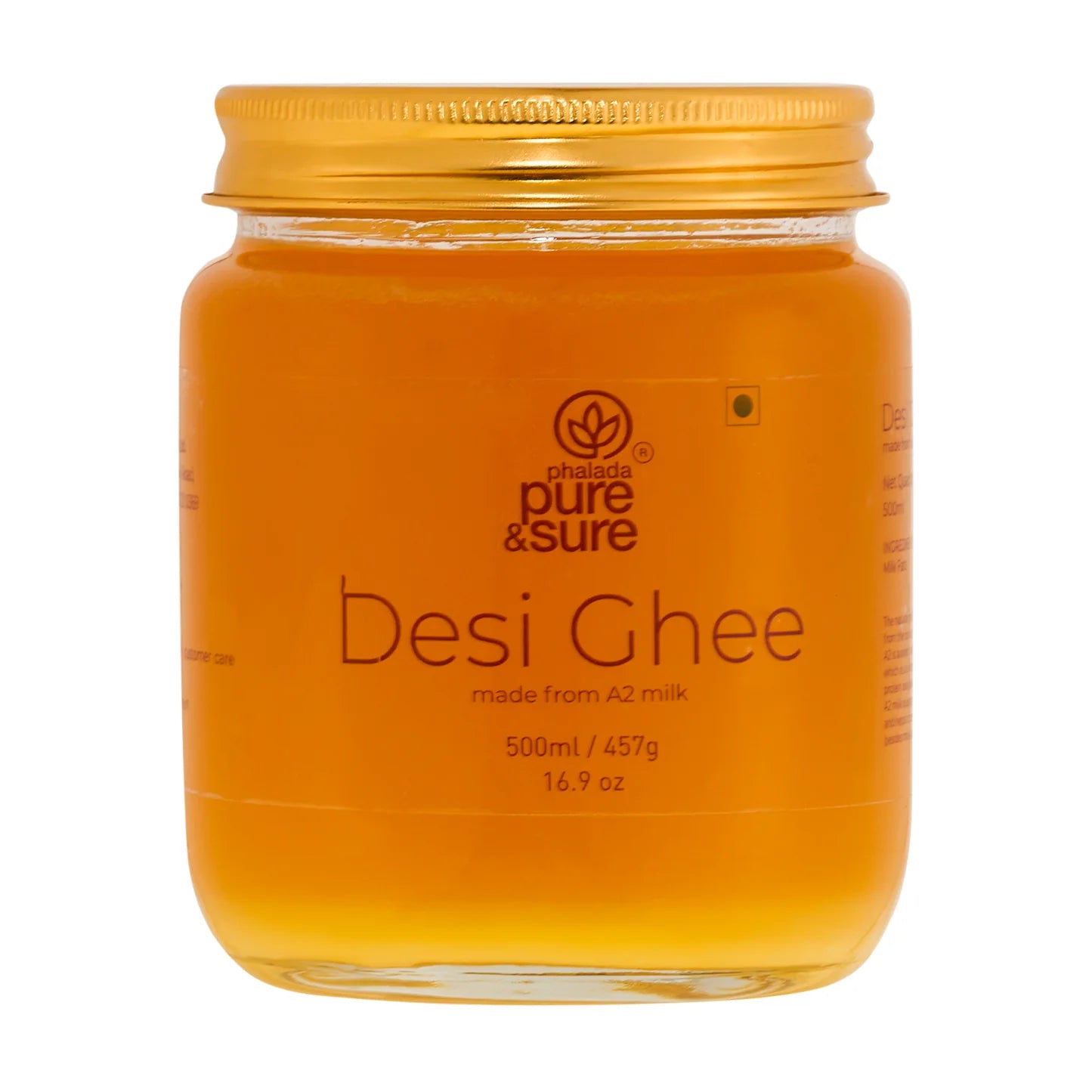 Ghee | A2 Desi Cow Milk Ghee - Organic - Indian - Pure and Sure - 500ml
