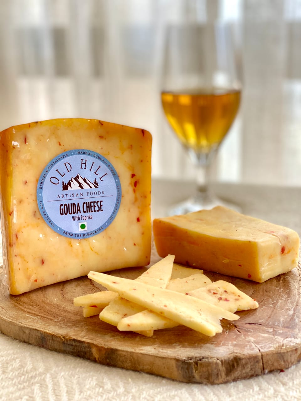 Gouda Cheese | Mild Paprika - Natural - Indian - Pasteurized - Old Hill - 200gm