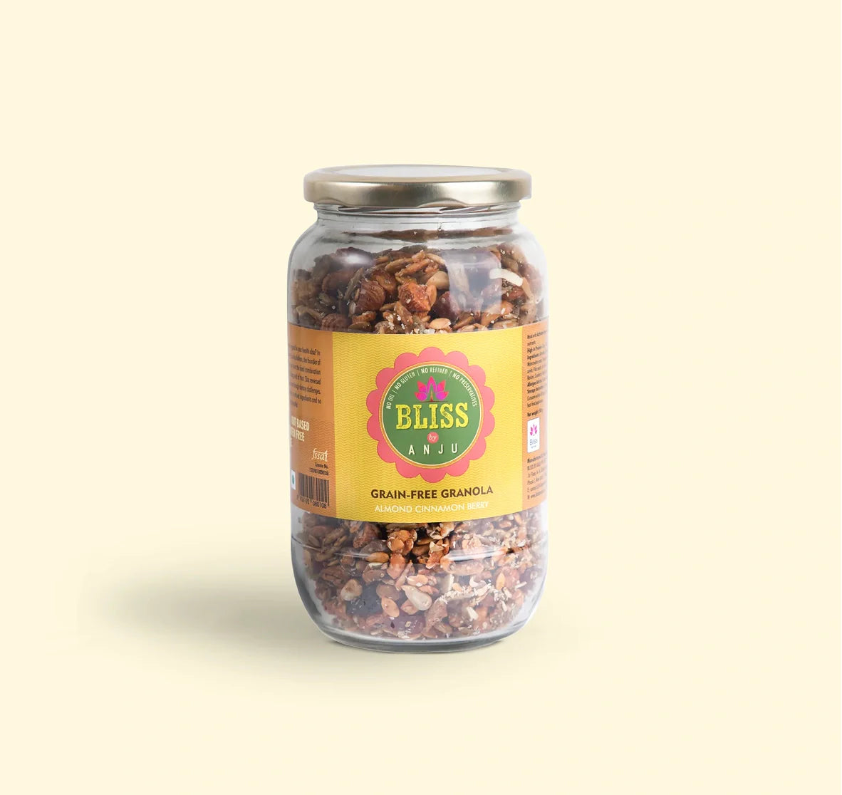 Granola | Grain Free Granola (With Almond Cinnamon Berry) - Gluten Free - Bliss Box Foods – 250gm