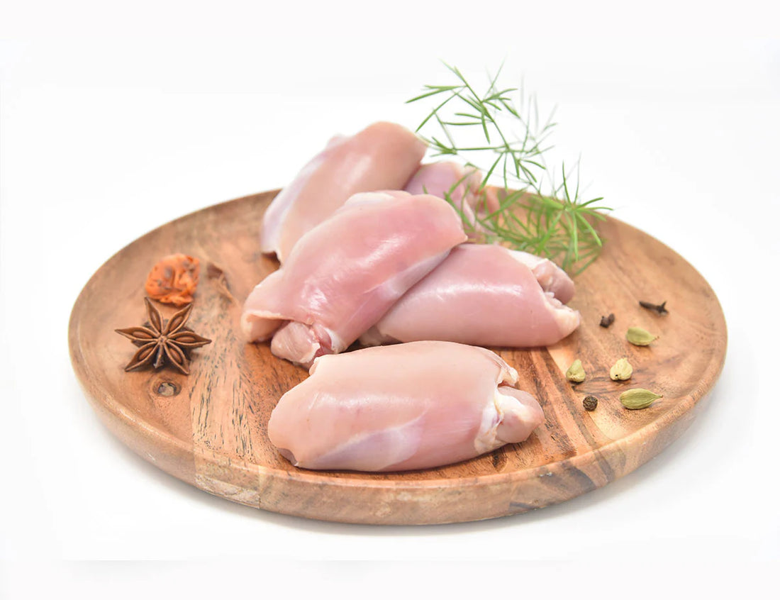 Chicken Thigh | Grassfed Chicken Thigh (Halal) - Frozen - Organically Raised - No Antibiotics And Hormone Free – Gayatri Organic Farms – 450gm