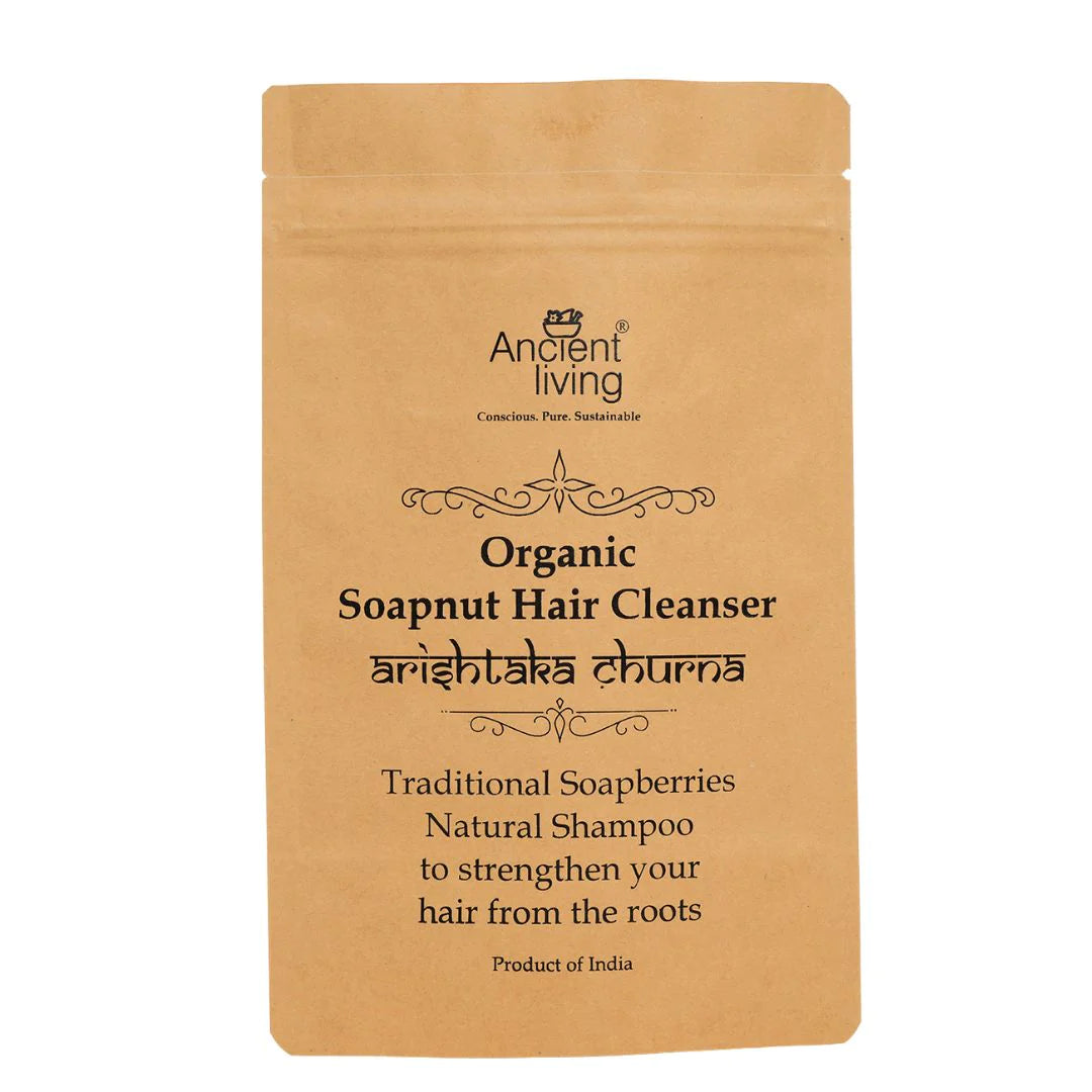 Hair Cleanser | Soapnut - Organic - Traditional Soapberries Natural Shampoo To Strengthen Your Hair From The Root - Ancient Living - 100gm