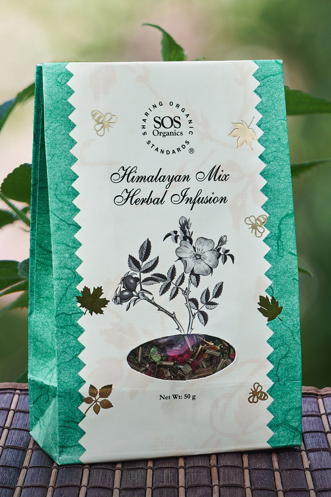 Tea | Himalayan Mix Herbal Infusion- Immune boosting ,Digestive Support-No Preservatives - Sos Organic - 50gm