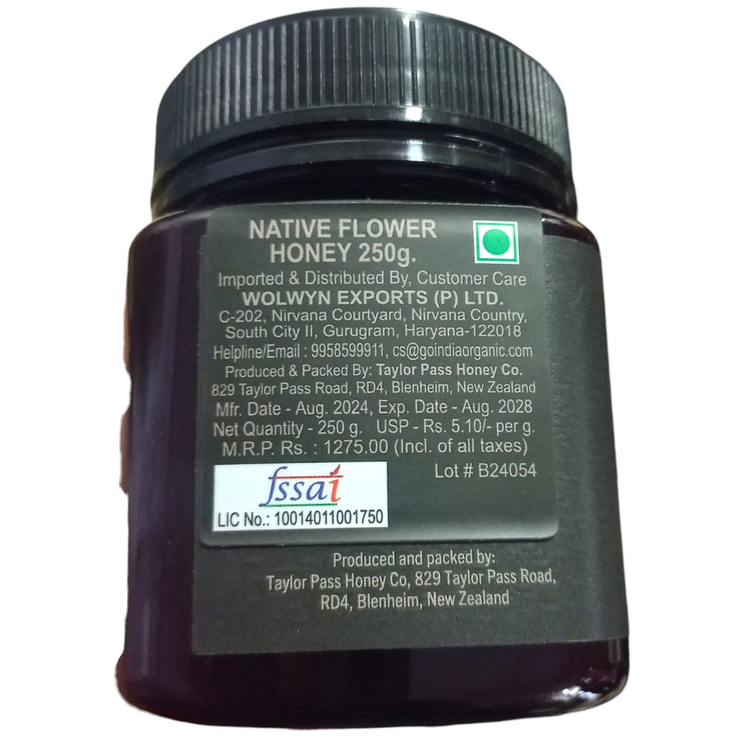 Honey | New Zealand Beech Honeydew Honey - Antibiotic Free - Taylor Pass Honey - 250gm