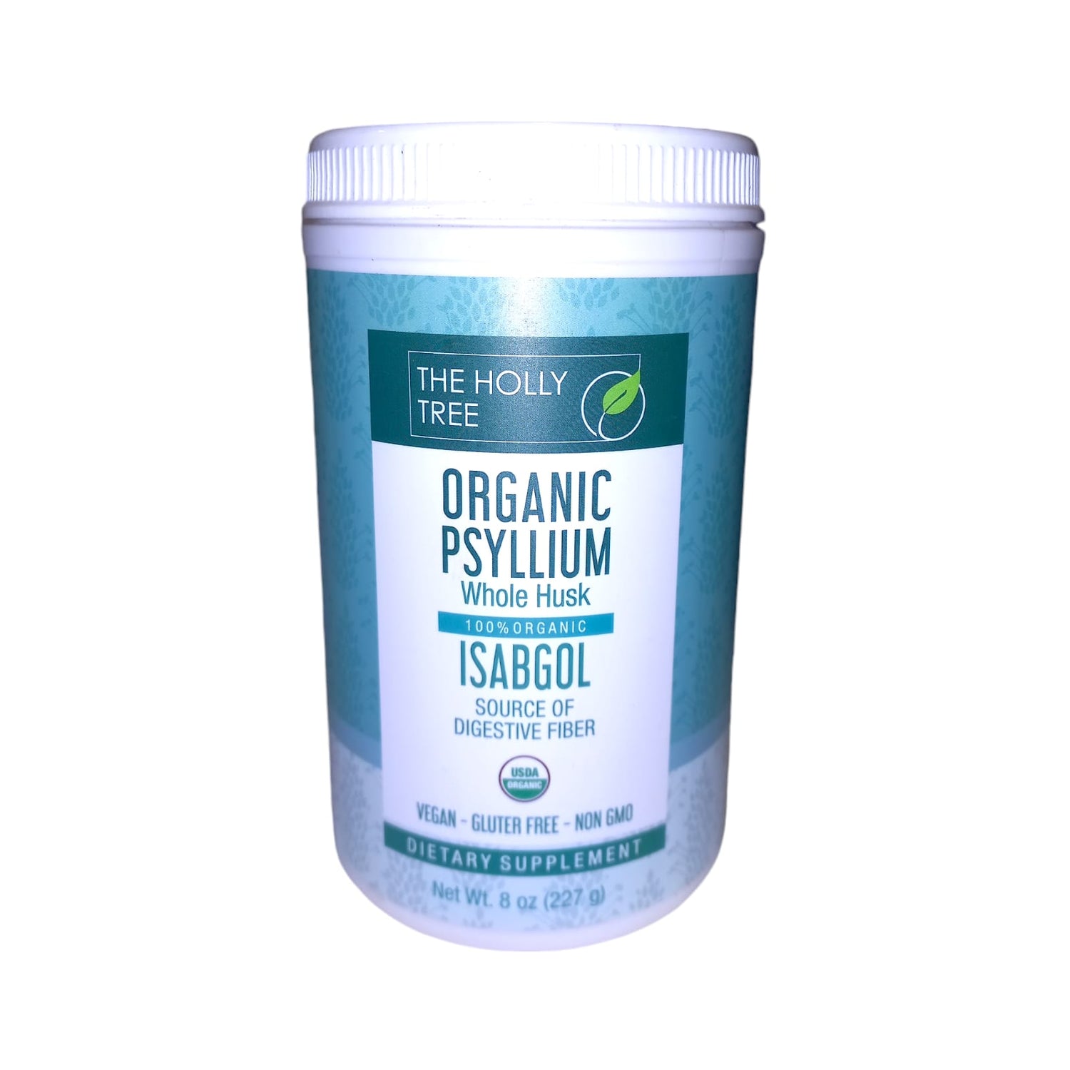 Husk Powder | Psyllium Whole Husk (Isabgol) - USDA Organic - High In Fiber - Vegan, Gluten Free & Non GMO - The Holy Tree - 227gm