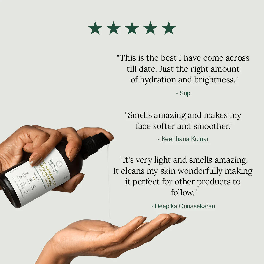 Tamanu, Kakadu Plum & Frankincense Organic Face Wash - Juicy Chemistry - 100ml