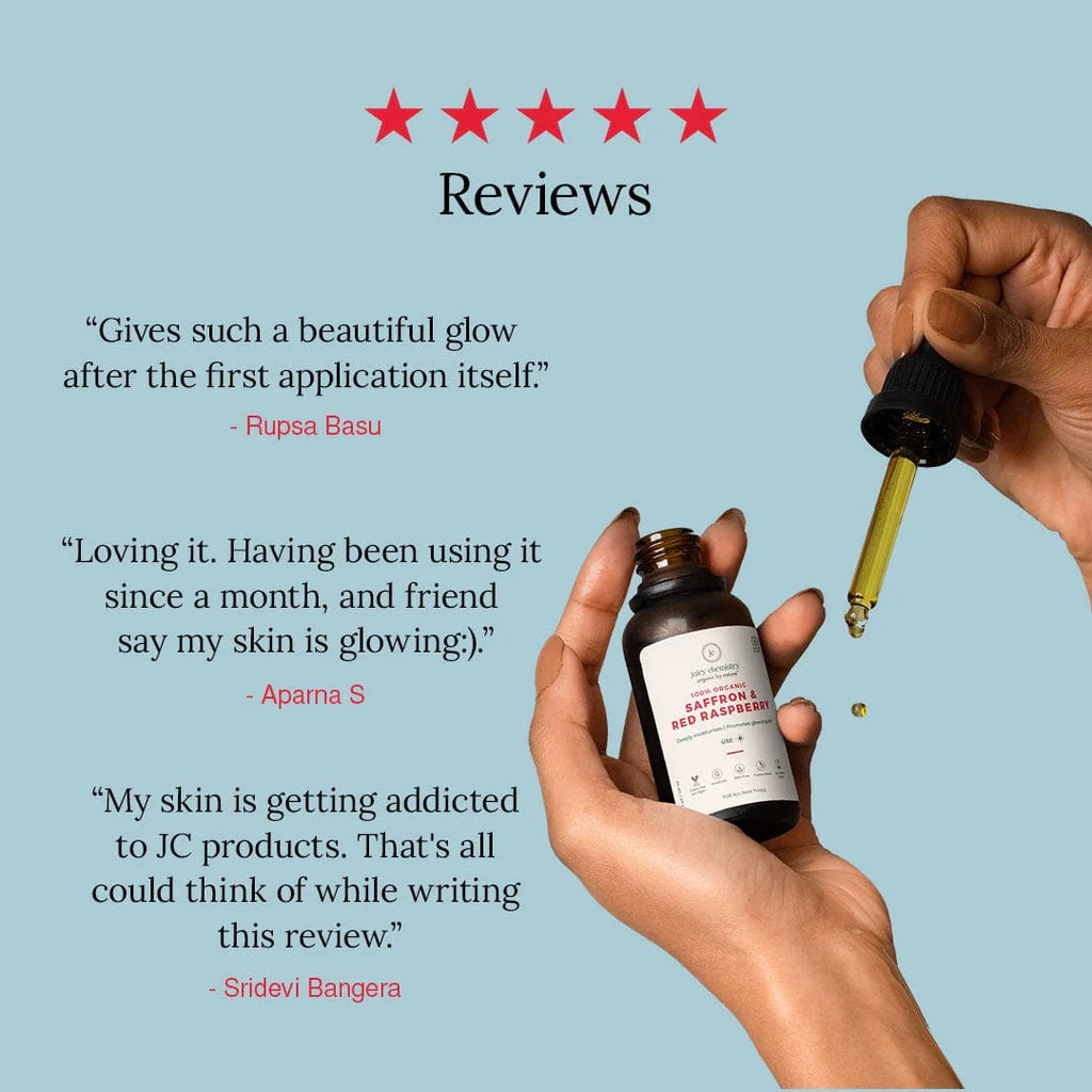 Saffron & Red Raspberry Facial Oil – Juicy Chemistry – 30ml