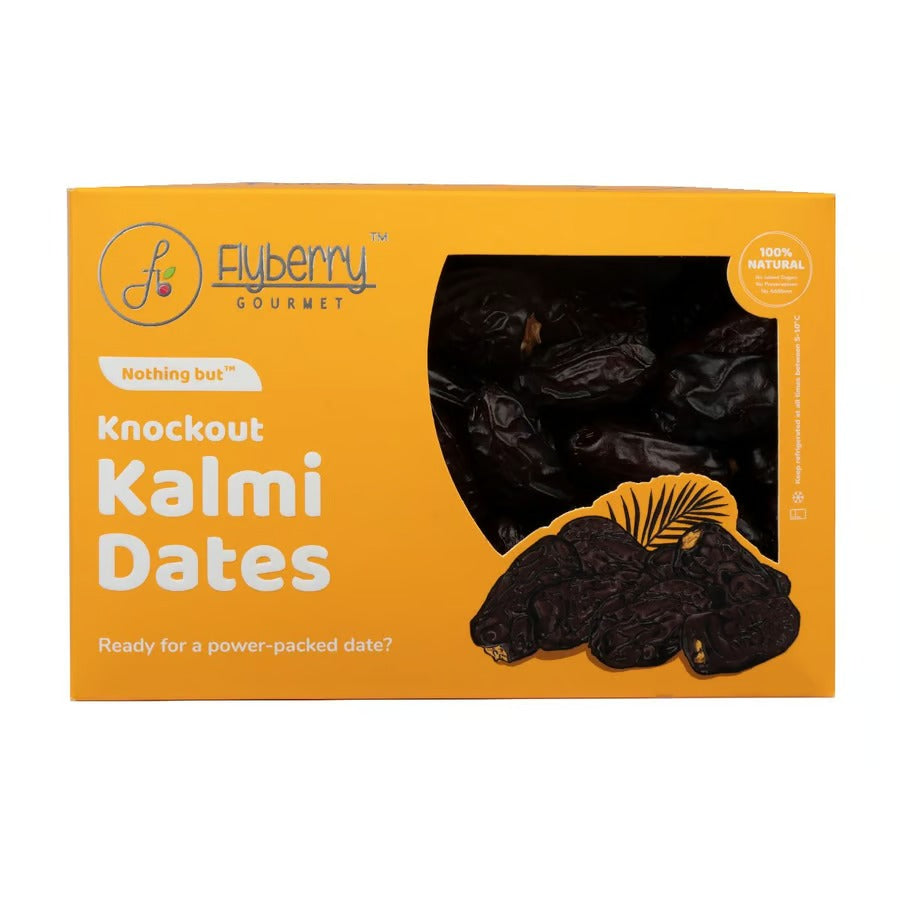 Dates | Knockout - Organic Kalmi Dates – Saudi Arabia Origin – No Added Sugar – Flyberry – 800gm