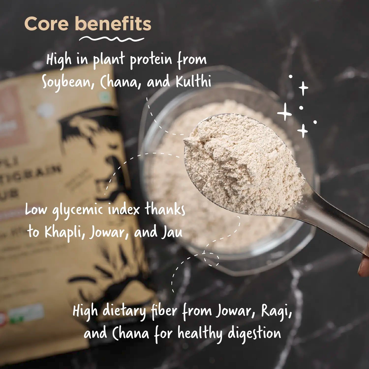 Khapli Flour | Khapli Multigrain Atta - 8 Grain Atta - Stoneground - High In Fiber And Protein - Two Brothers – 1000gm