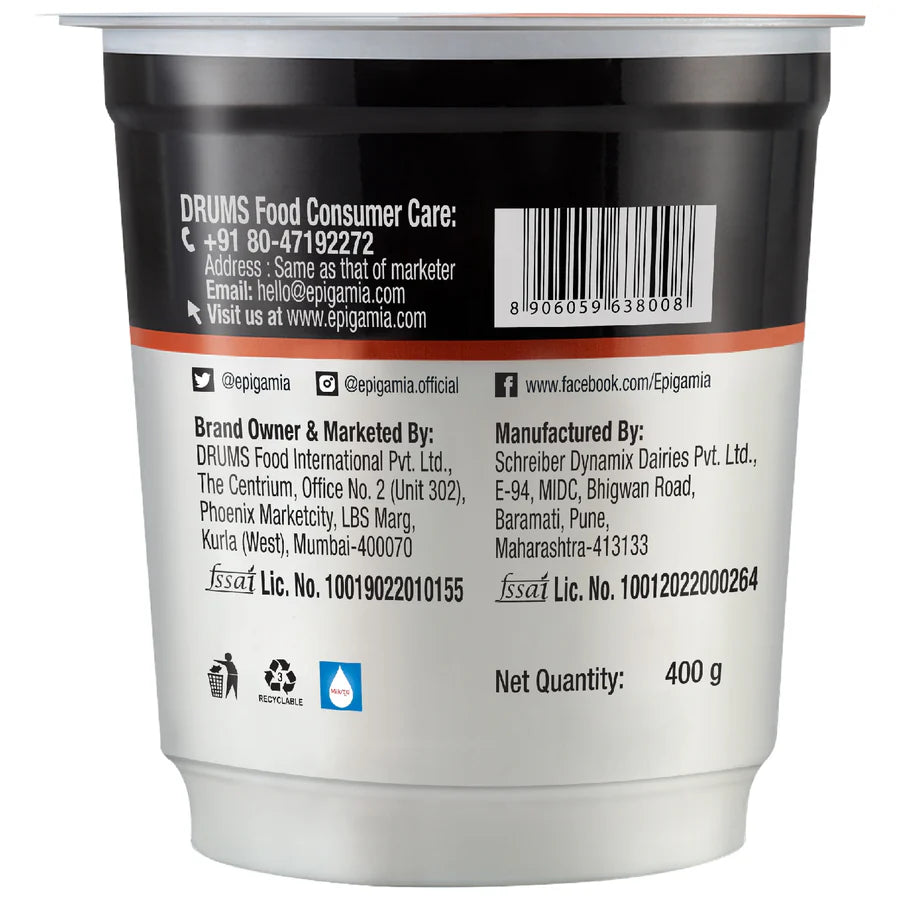 Lactose Free Curd (With Probiotics) - Lactose Free & No Added Preservatives - Epigamia - 460gm