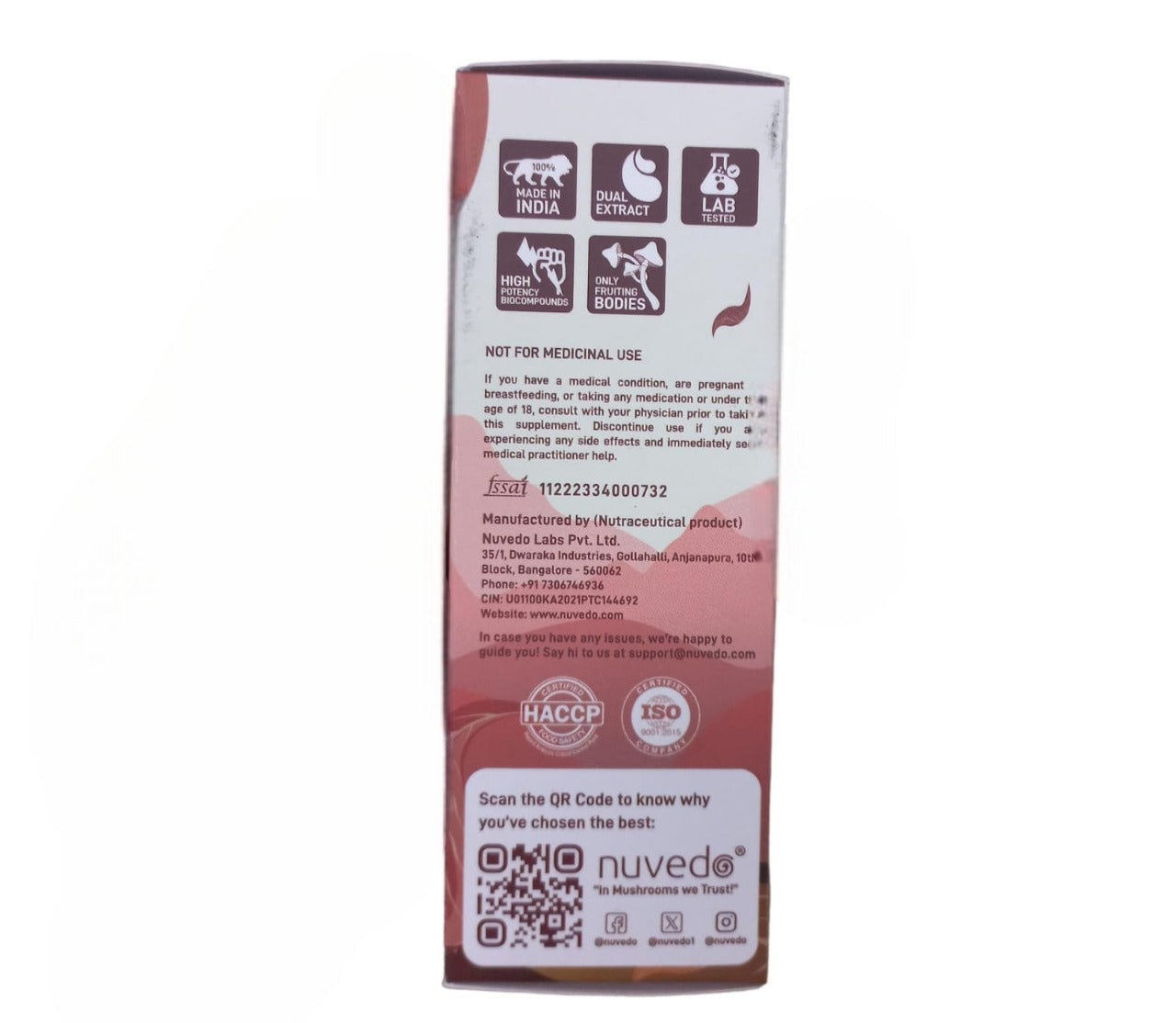 Liquid Extract | Reishi Mushroom Liquid Extract - Stress Relieving & Calming - Unwind - 1:5 Dual Extract – Vegan, Gluten Free, Caffeine Free, Sugar Free & Non GMO – nuvedo – (25 Servings) – 50ml