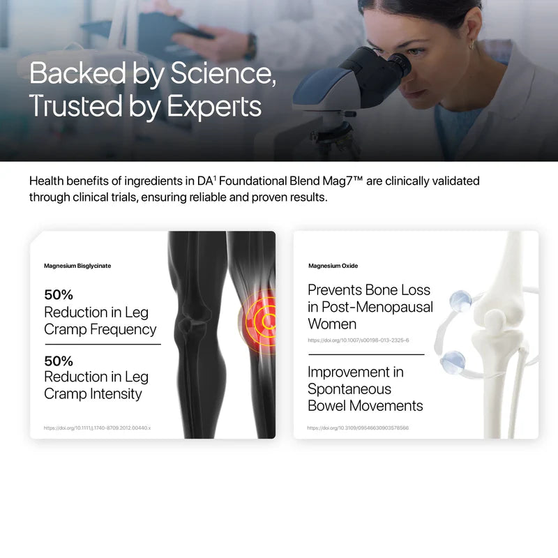 Mag7 Powder | Seven Complex Magnesium – Proprietary Blend – Unflavoured – Supports Relaxation, Recovery And Blood Pressure Regulation - Vegan, Gluten Free, Soy Free, Egg Free & Non GMO - Decode Age – 28 servings – 10gm