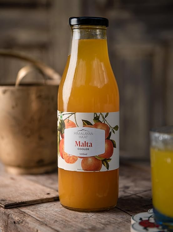 Malta Cooler | Hand Pressed Juice – Vegan, No Added Colors Or Flavors & No Added Preservatives - Himalayan Haat – 500ml