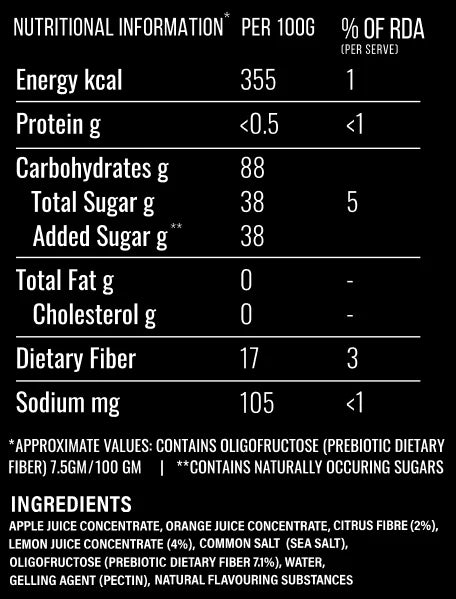 Jellies | Tarty Lemon (With Real Fruit Pulp) - Vegan, Gluten Free, GMO Free, No White Sugar, No Artificial Colours & No Preservatives - Mezmo Candy - (12 Jellies) - 48gm