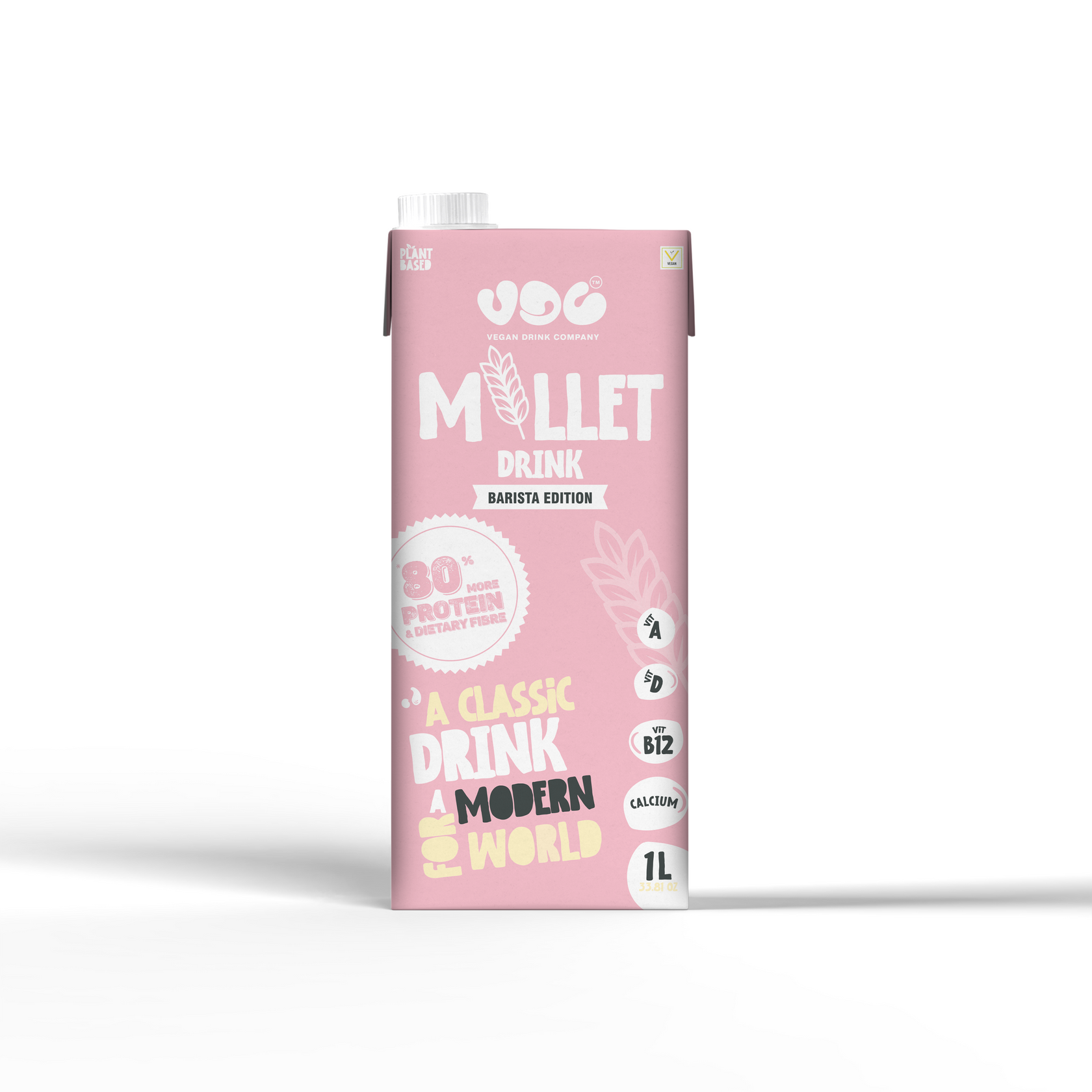 Millet Drink | Barista Edition - 80% More Protein & Dietary Fibers - Cruelty Free, Soya Free, Non Gmo, No Added Sugar, Preservatives, Cholesterol, No Artificial Flavors & Colors - VDC - 1000ml