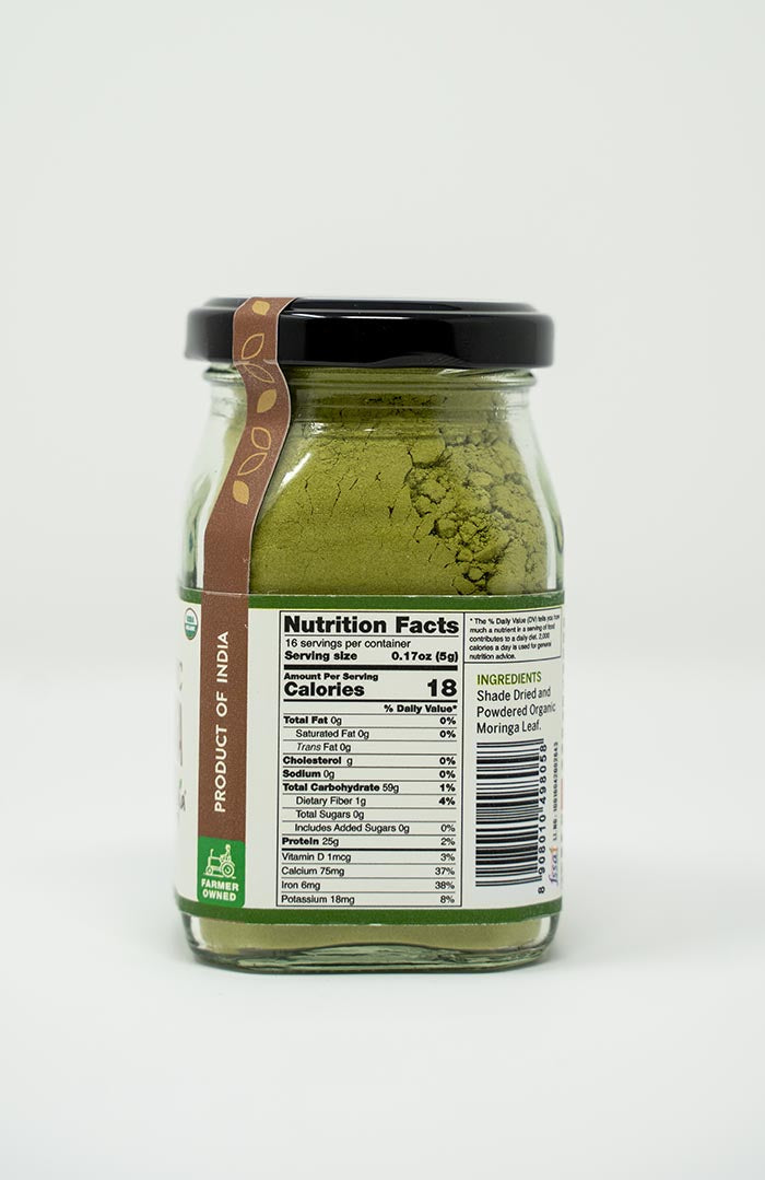 Moringa Powder - USDA Organic - Ishka Farms - 80gm