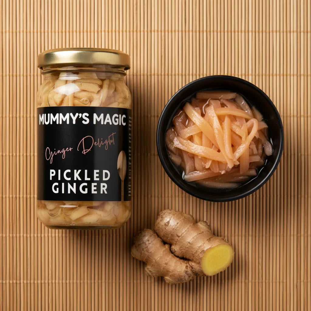 Pickled| Ginger Delight (Pickled Ginger) - Vegan -Handcrafted flavour - No Preservatives or artificial additives – Mummy&