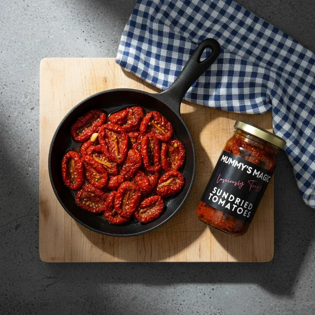 Pickled | Tangy Sundried Tomatoes- 100% Natural - Vegan -Handcrafted flavour - No Preservatives or artificial additives – Mummy&