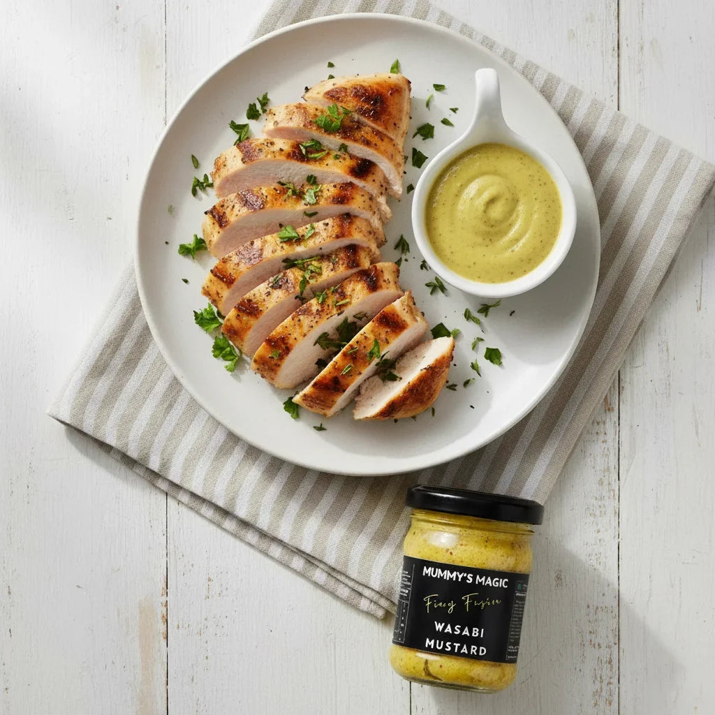 Wasabi Mustard (Fiery Fusion) - Vegan, Keto-friendly, and Gluten-Free - Detox Support, Metabolism Booster -Handcrafted flavour - No Preservatives or artificial additives – Mummy&