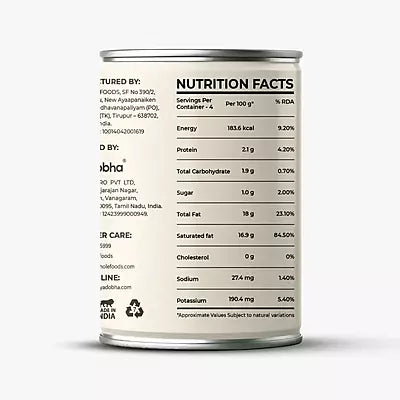Milk | Organic Coconut Milk- Rich & Smooth (17 % Fat) - Gluten Free, Vegan- Certified Organic -No Preservatives- OKO Whole Food - 400ml