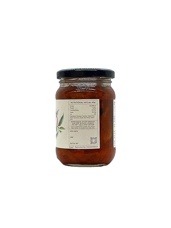 Preserve | Peach Preserve (Spiced) Vegan, Gluten Free, No added Colour Or Pectin & No Added Flavors - Himalayan Haat – 340gm