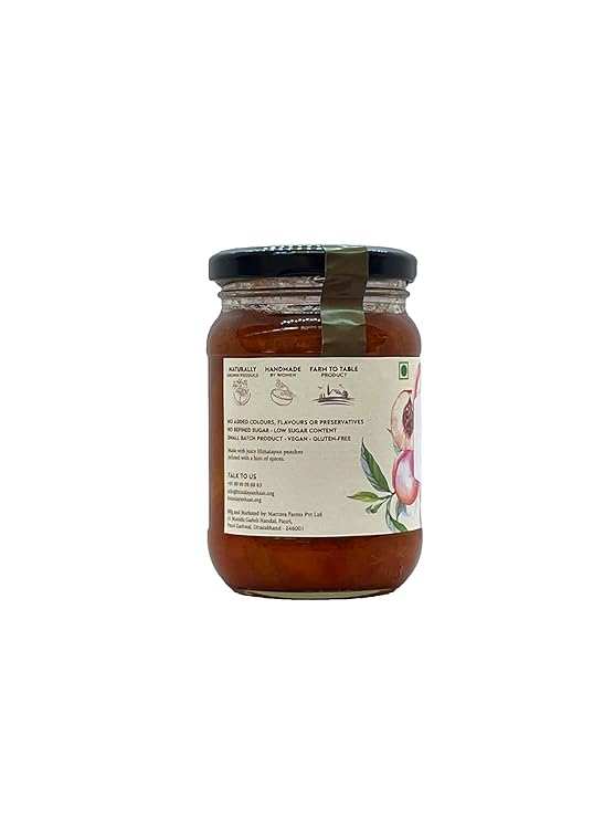 Preserve | Peach Preserve (Spiced) Vegan, Gluten Free, No added Colour Or Pectin & No Added Flavors - Himalayan Haat – 340gm