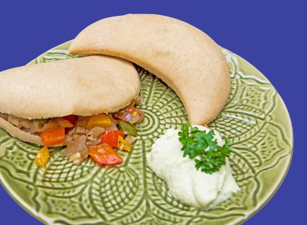Pita Bread | Whole Wheat Pita Bread - Vegan, No Bread Improver, Emulsifiers, Stabiliser, No Preservatives & No Flavour Enhancer Or No Refined Sugar - Paushtaa - 150gm