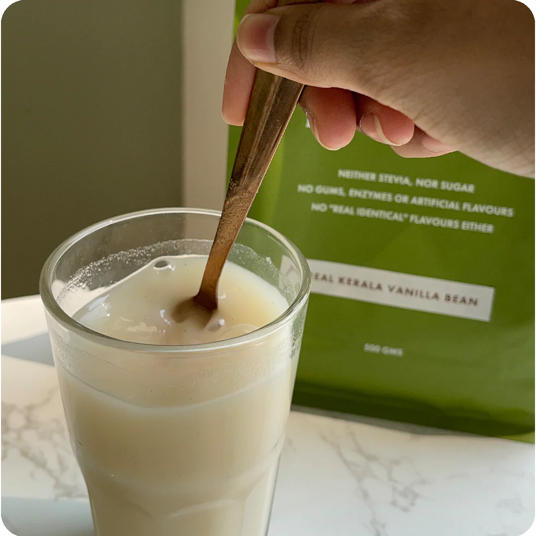 Protein Powder | Plant Protein - No Nonsense - Real Kerala Vanilla Bean - 24gm Protein Per Serving – Vegan, Gluten Free, Soy Free, No Trans Fat, No Added Sugar, Gums, Enzymes & No Added Artificial Flavours – Cosmix – 500gm