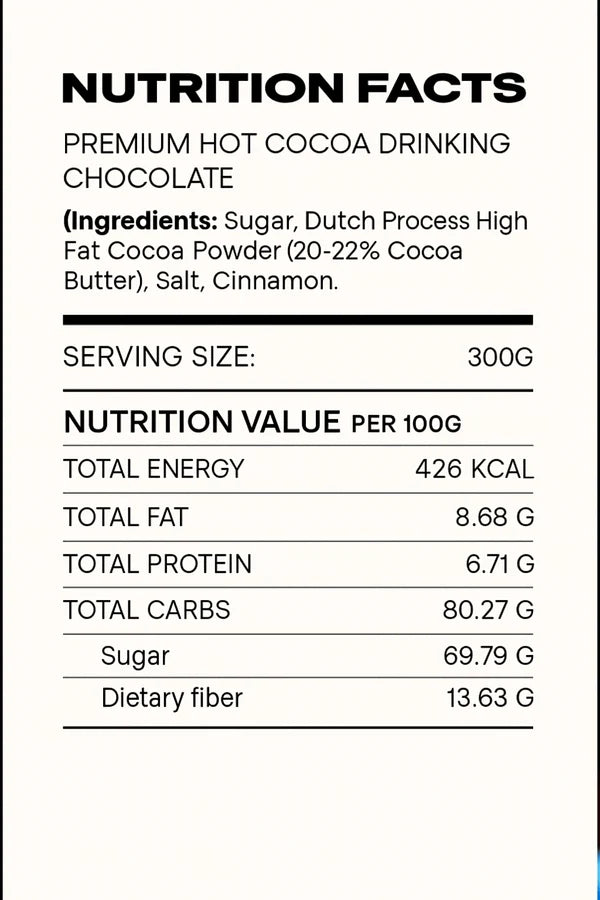Chocolate | Premium Hot Cocoa Drinking Chocolate - Made in Kerala from Single - Origin Cocoa – Vegan -No Vegetable Oil, No Artificial Flavours- Cocoacraft – 300gm