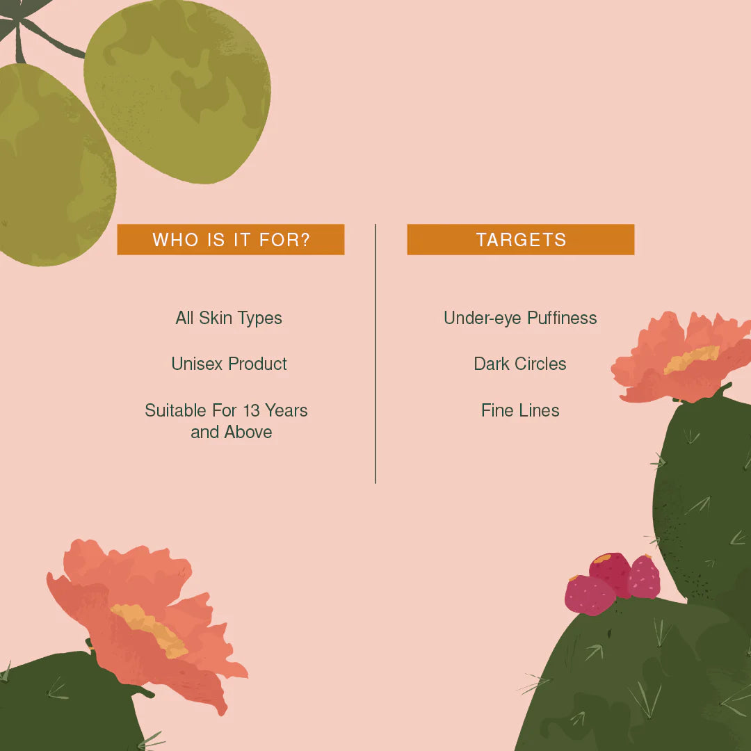 Eye Roll On | 100 % Organic Prickly Pear, Chia & Tamanu Eye Rollon - Juicy Chemistry - 7ml