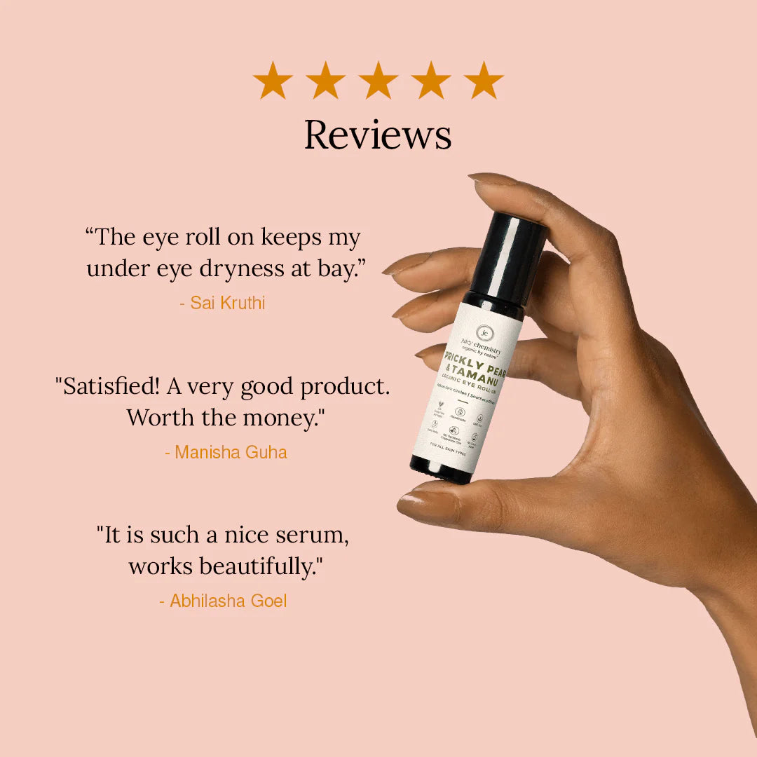 Eye Roll On | 100 % Organic Prickly Pear, Chia & Tamanu Eye Rollon - Juicy Chemistry - 7ml