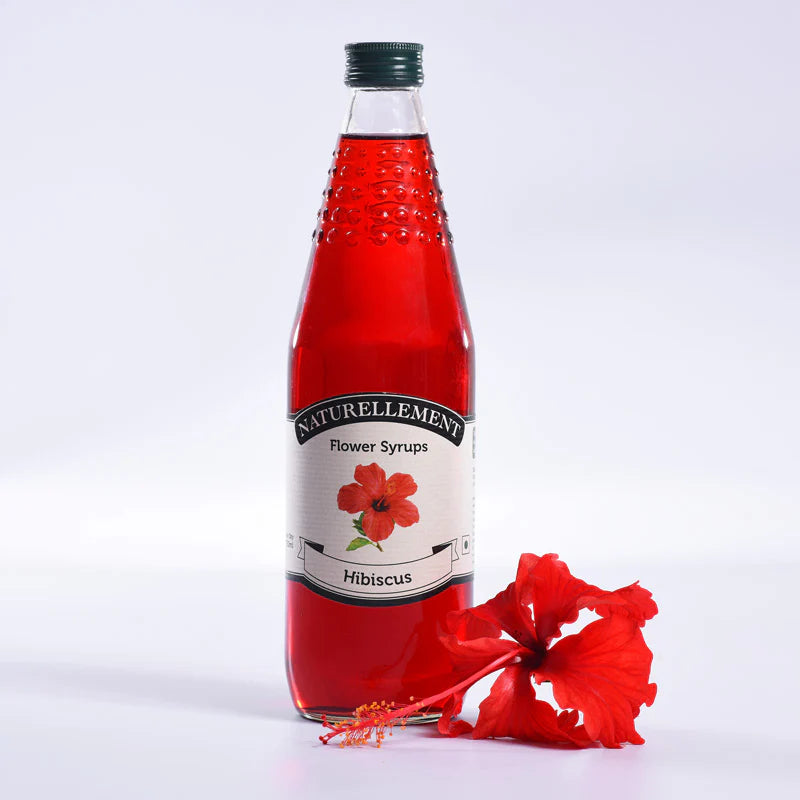 Syrup |Hibiscus Syrup - 100% Natural and Pure Syrup- No Artificial Flavors, Colors or Preservatives. - Naturellement - 750ml